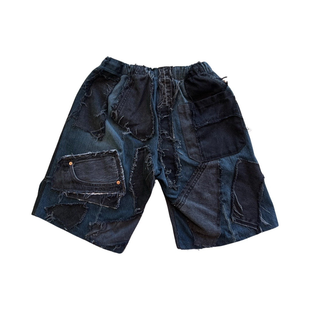 Black Patchwork Jorts // *RANDOM SELECTION