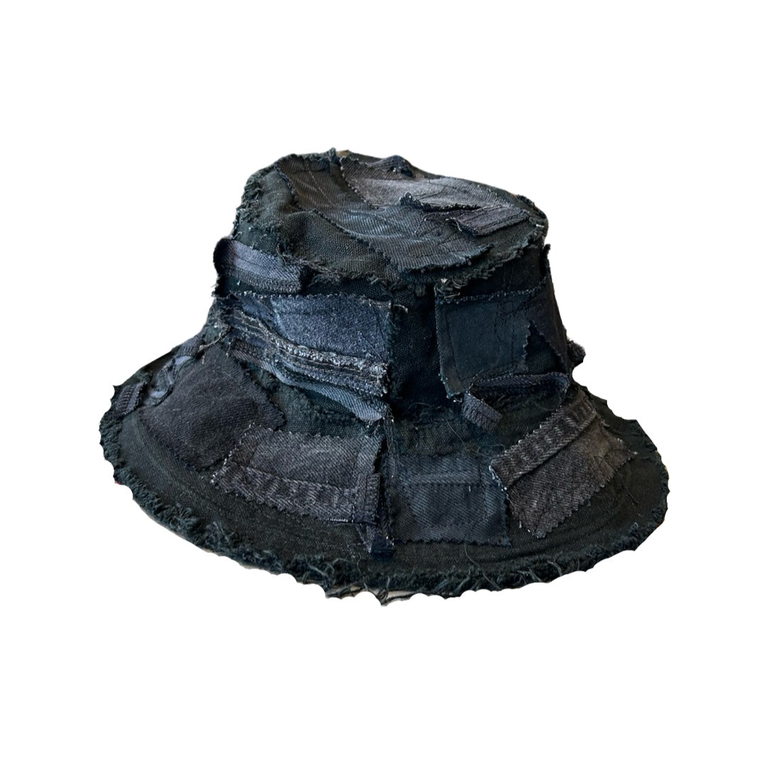Black Denim Detail Bucket Hat // Random Selection