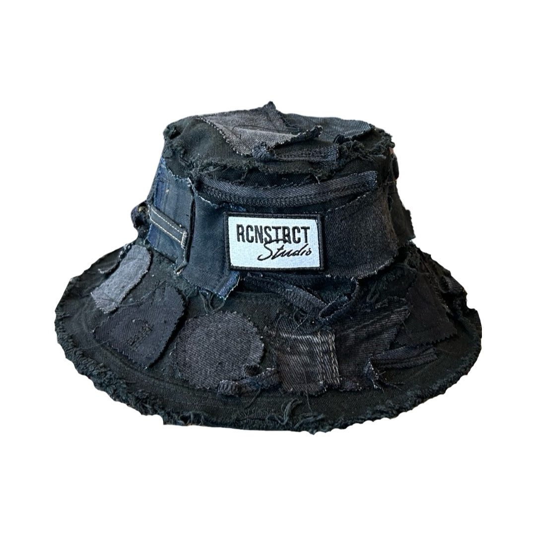 Black Denim Detail Bucket Hat // Random Selection