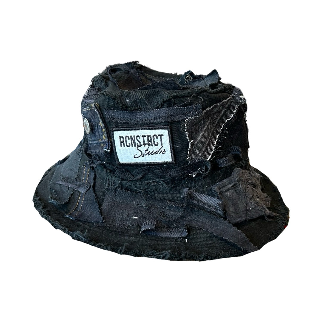 Black Denim Detail Bucket Hat // Random Selection