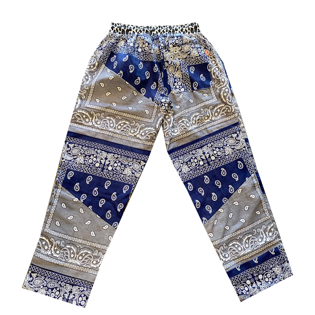 Paisley Pants Blue & Gray