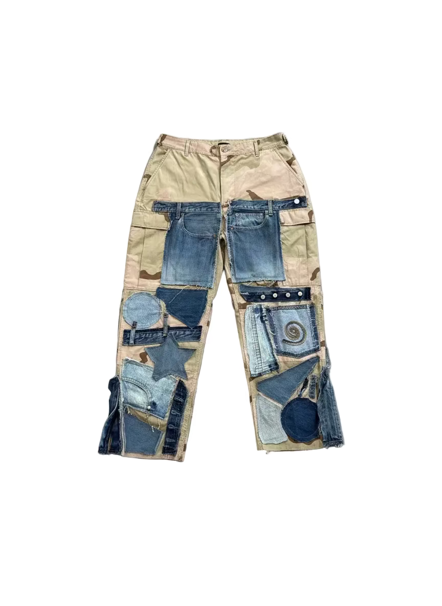 Camo Denim Detail Pant