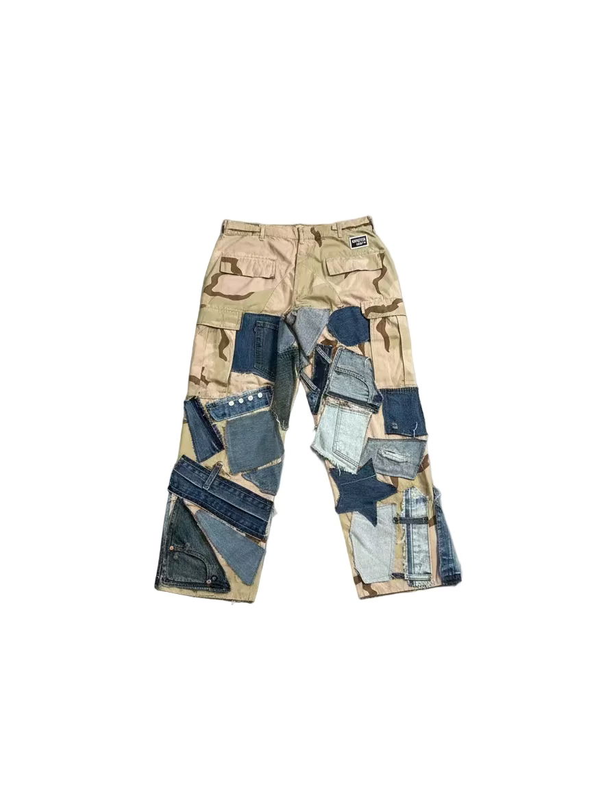 Camo Denim Detail Pant