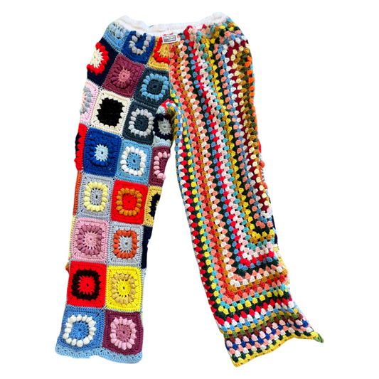 Rainbow Crochet Pants