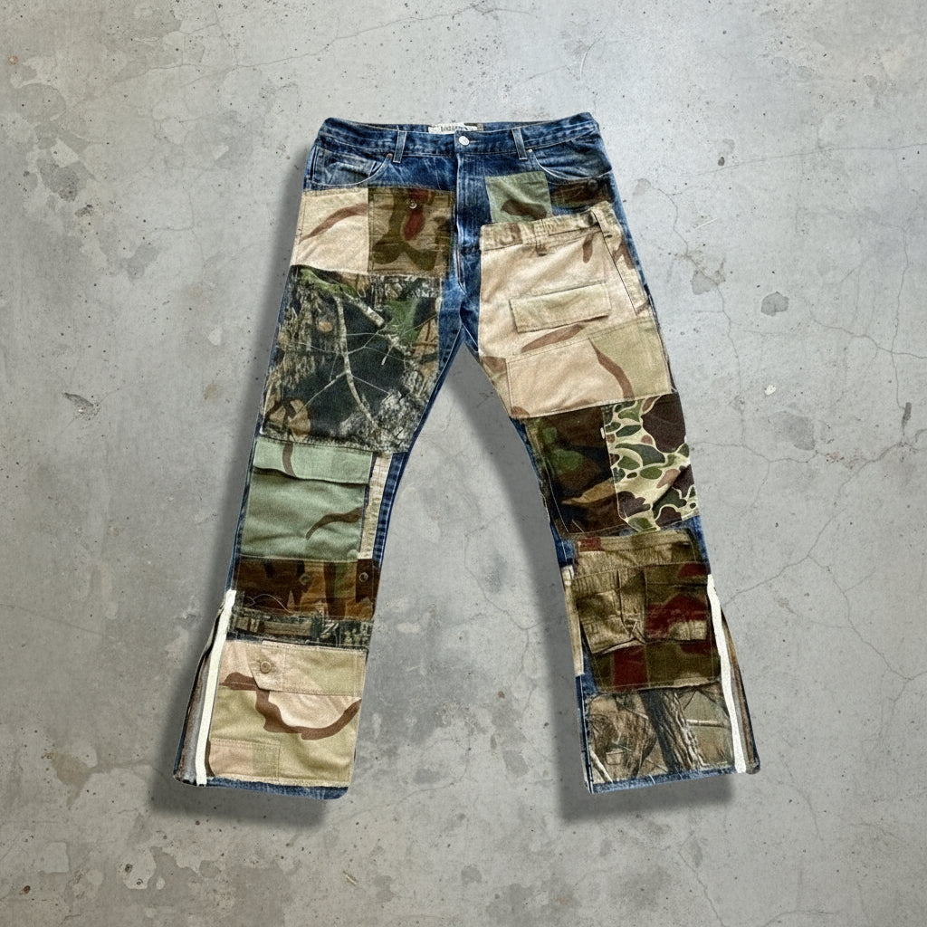 Camo Patchwork Detail Denim // *Random Selection