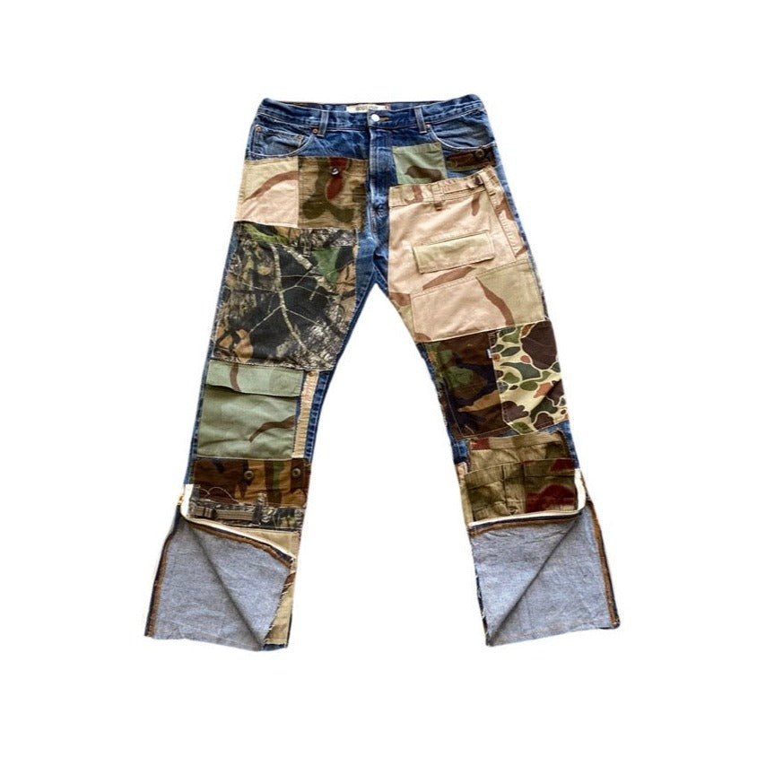Camo Patchwork Detail Denim // *Random Selection