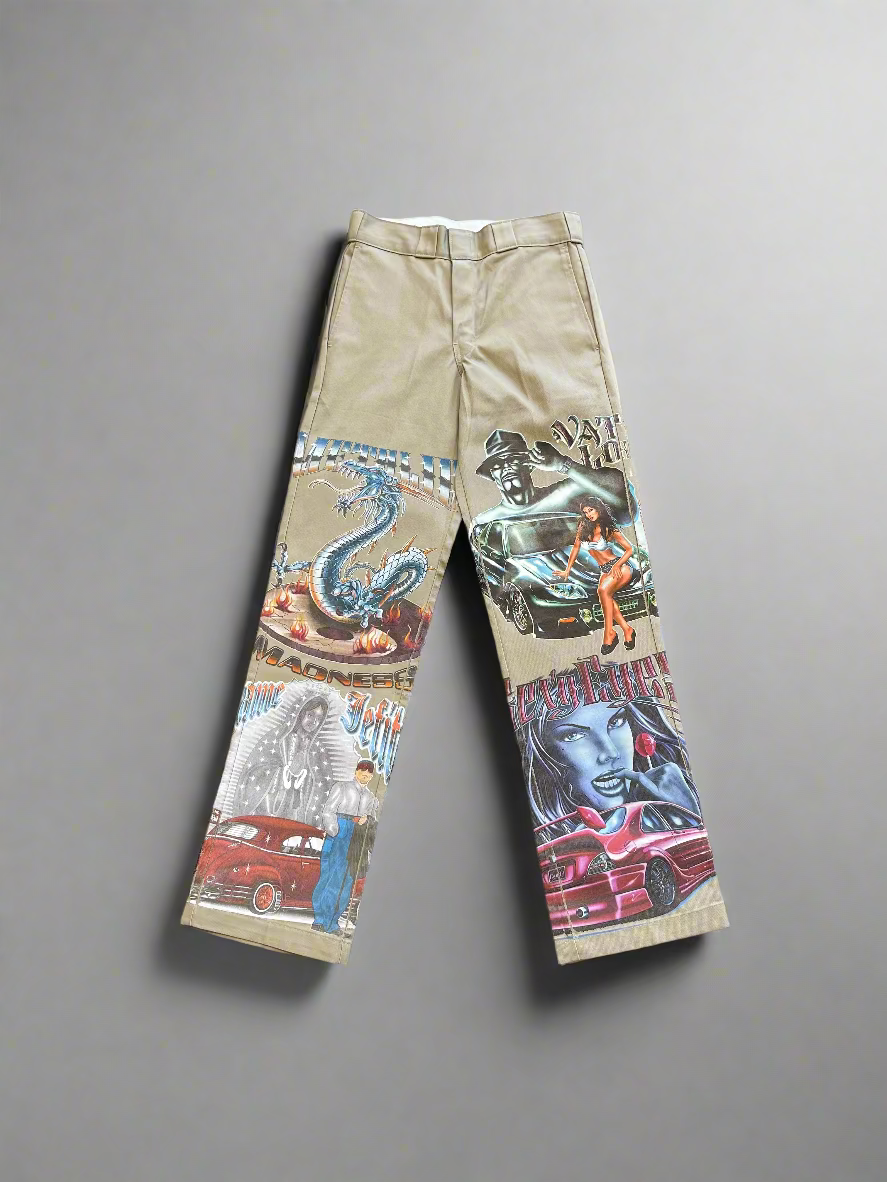 EAST LA Heat Transfer Dickies // Tan  // Random Selection
