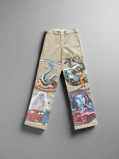 EAST LA Heat Transfer Dickies // Tan  // Random Selection
