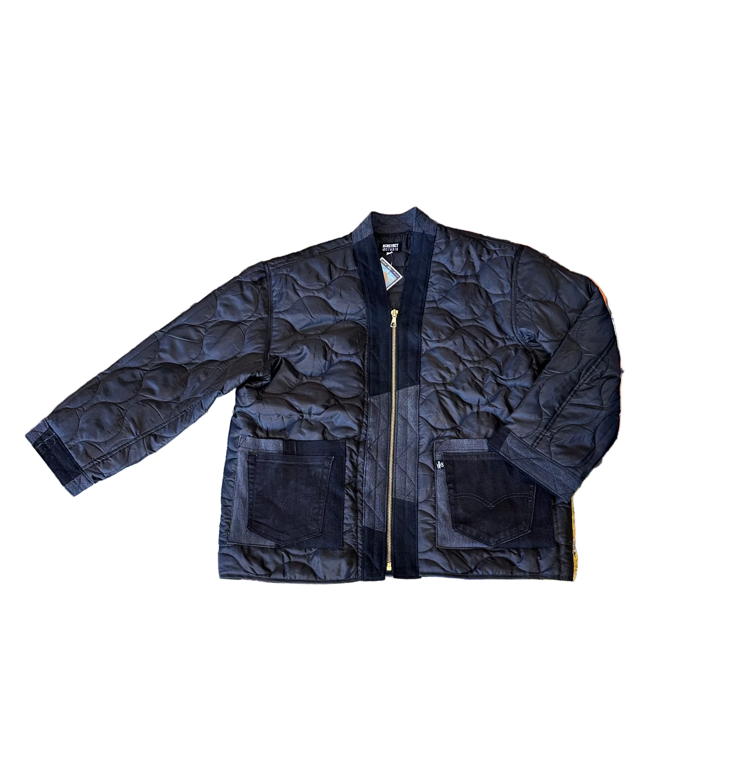 Black Shell Zip Up Kimono