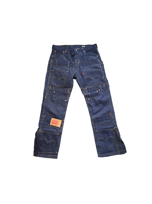 Raw Denim Multi Pocket Pant