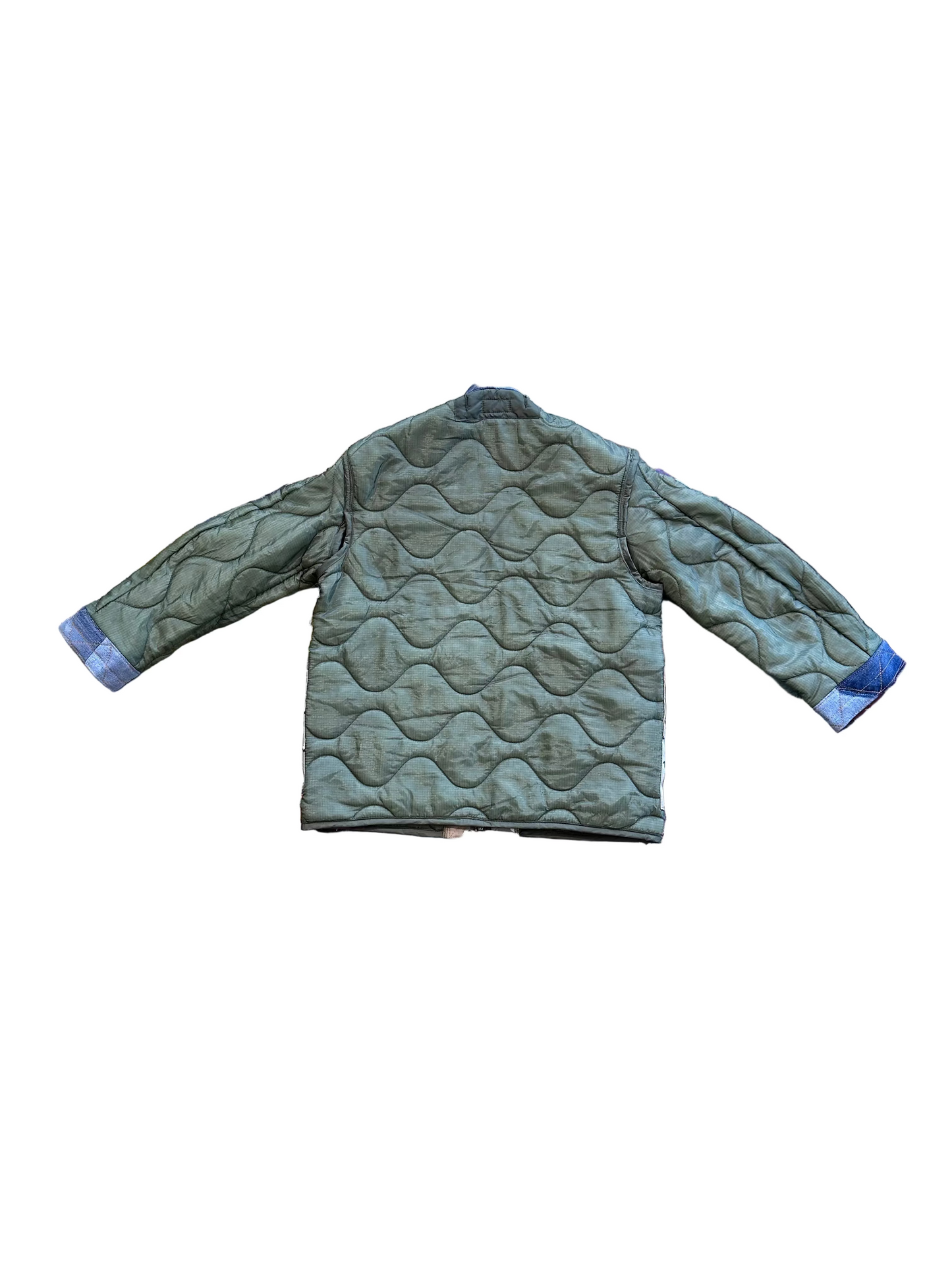 Green Camo Shell Zip Up Kimono
