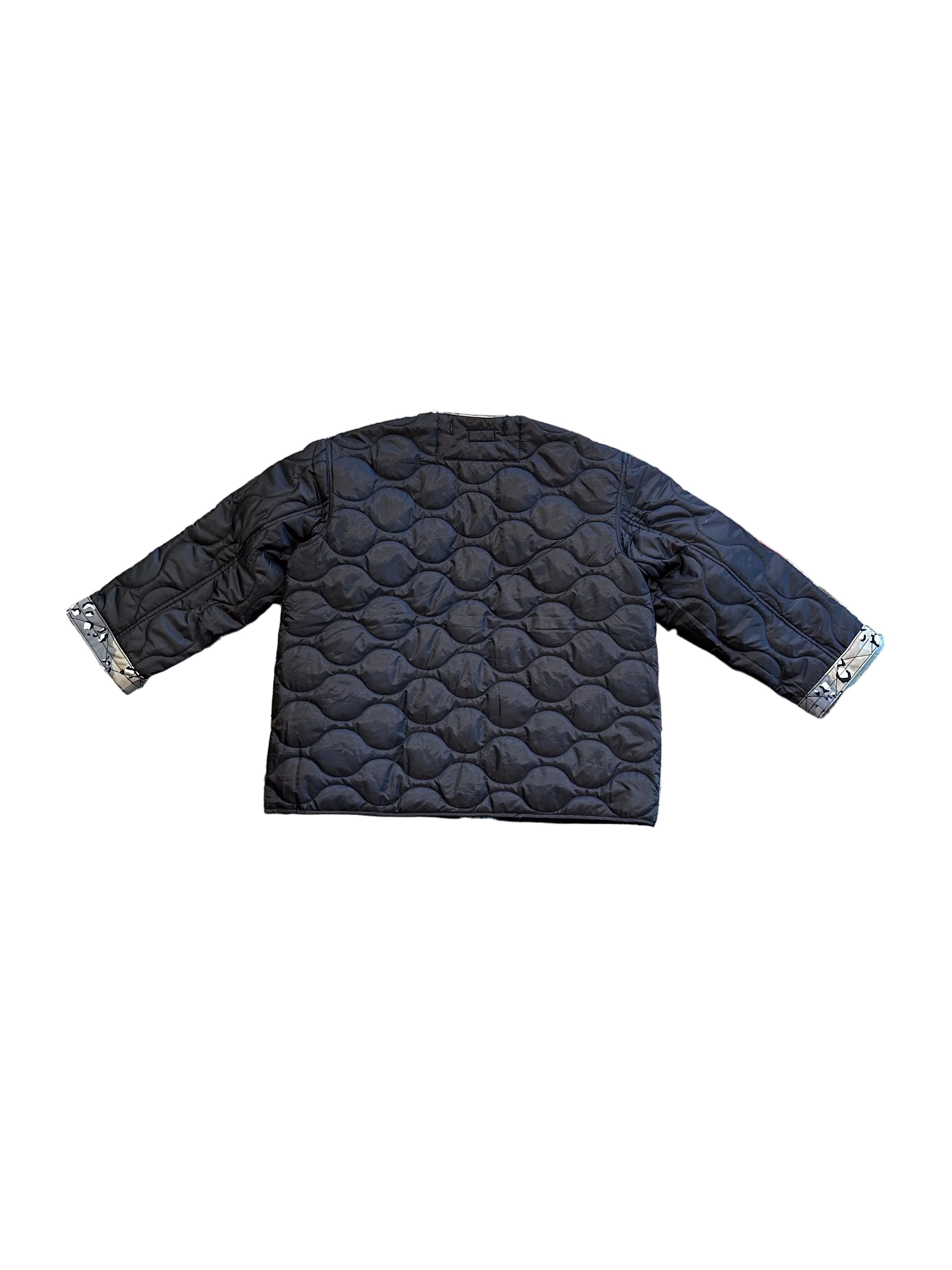 Choco Chip Black Shell Zip Up Kimono