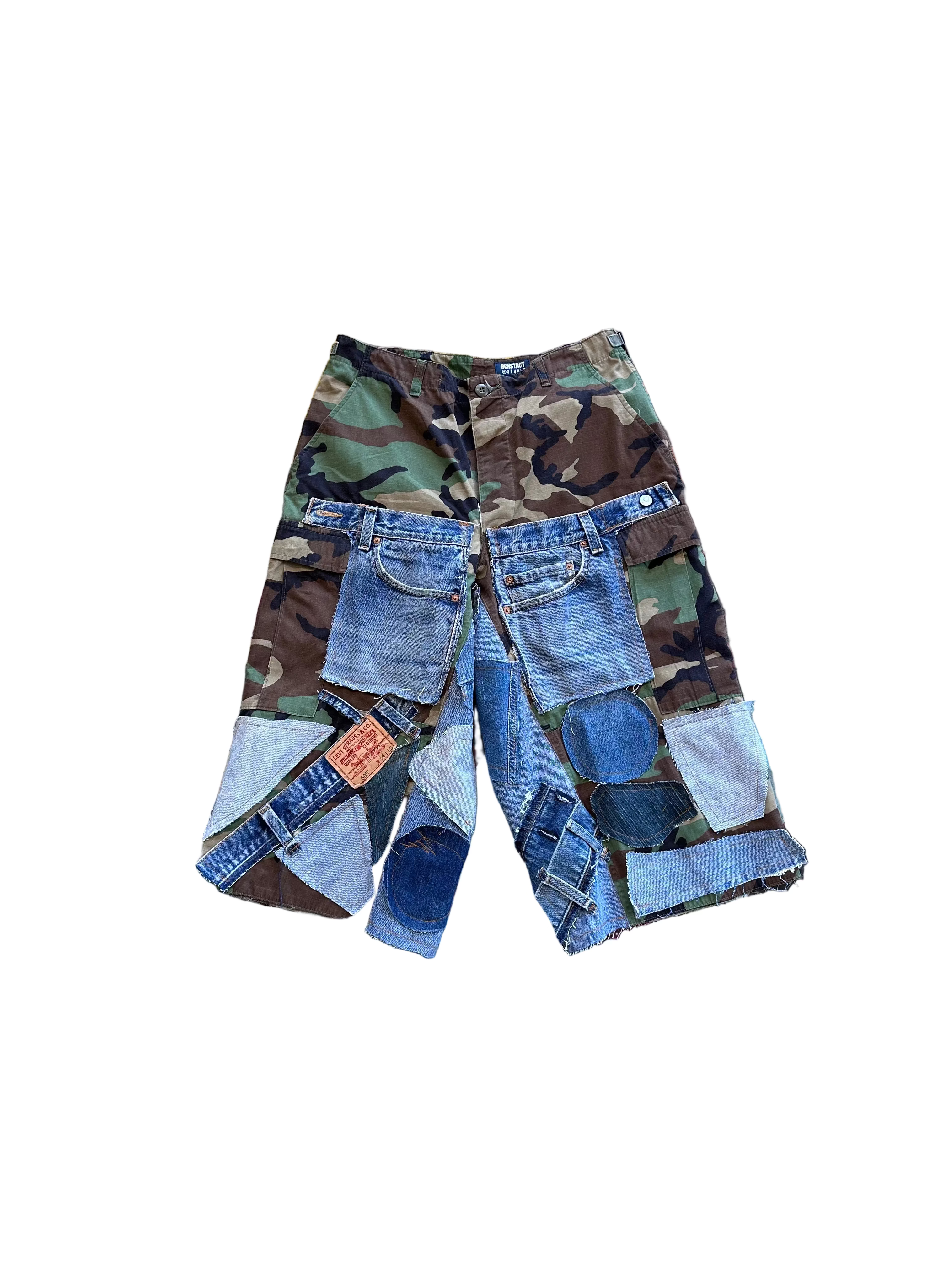 3/4s Camo Denim Detail Short / Random Selection