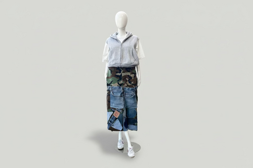 3/4s Camo Denim Detail Short / Random Selection