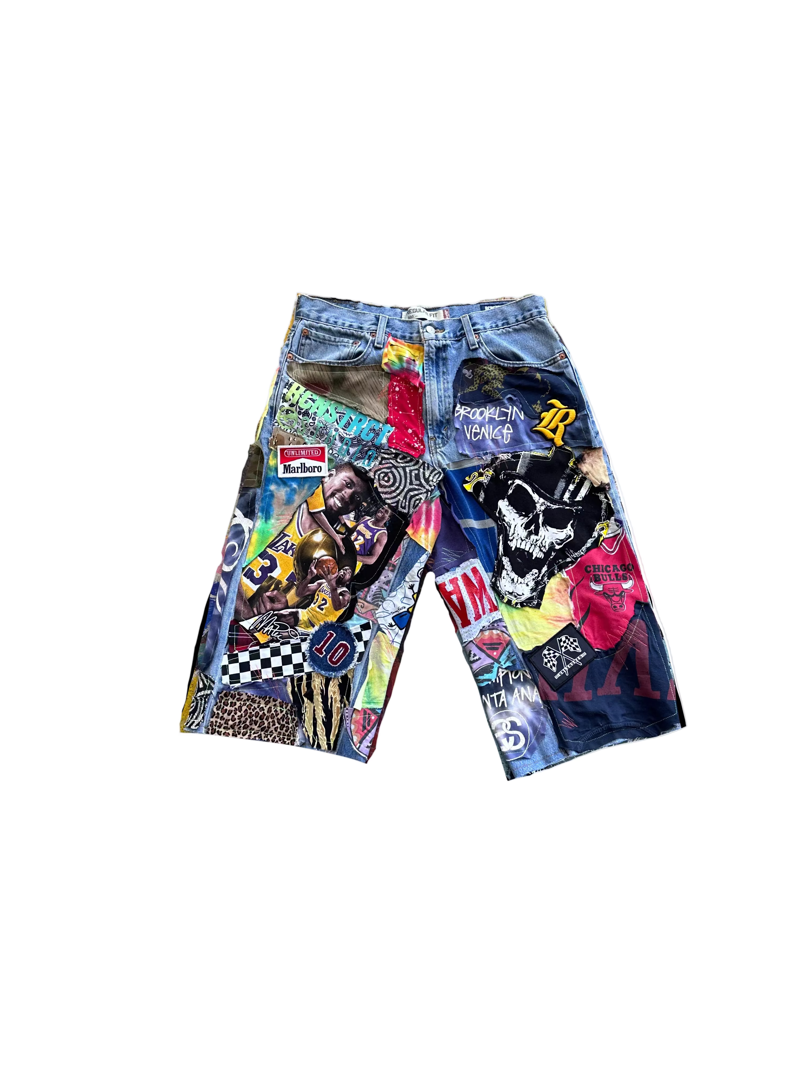 Multi Color Patchwork Jorts /RANDOM SELECTION