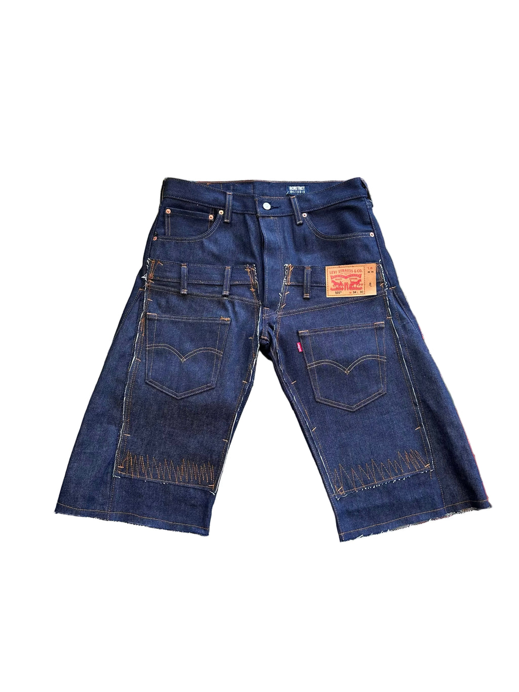 Raw Denim Multi Pocket Short- Blue