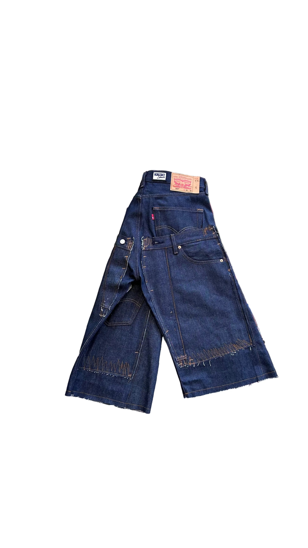 Raw Denim Multi Pocket Short- Blue