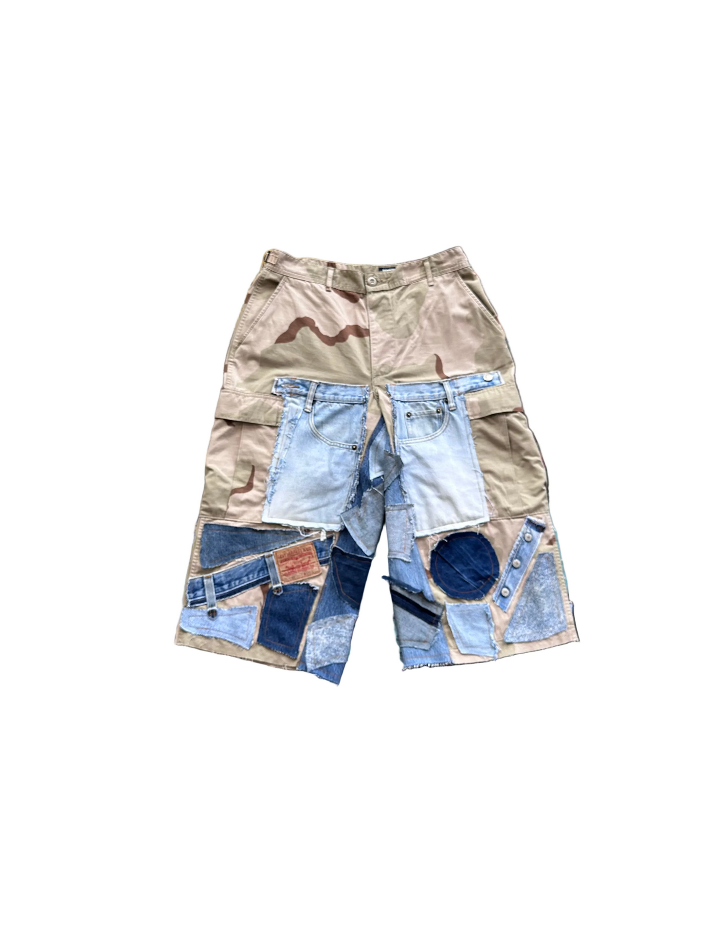 3/4s Desert Storm Denim Detail Short / Random Selection