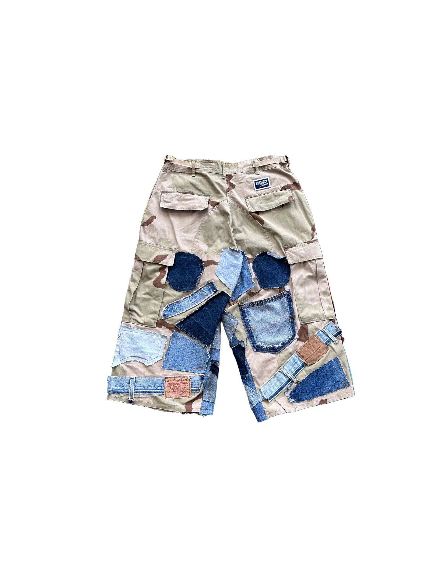 3/4s Desert Storm Denim Detail Short / Random Selection
