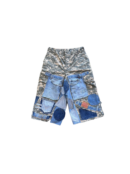 3/4s Digi Camo Denim Detail Short / Random Selection