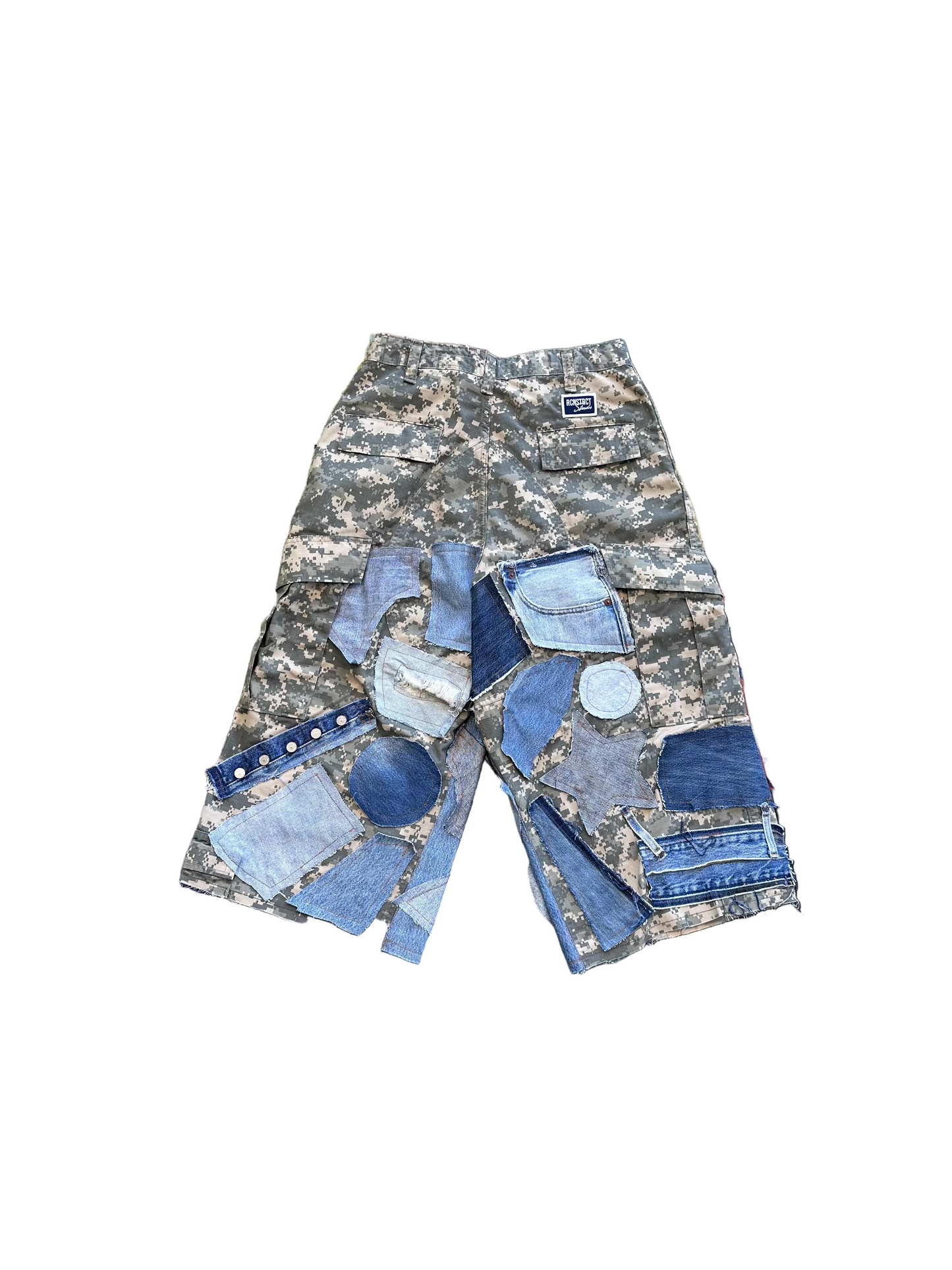 3/4s Digi Camo Denim Detail Short / Random Selection