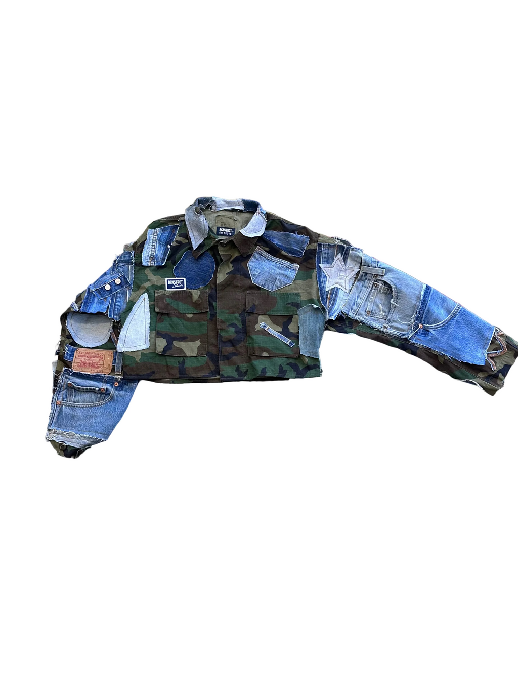 Classic Camo + Denim Cropped Jacket