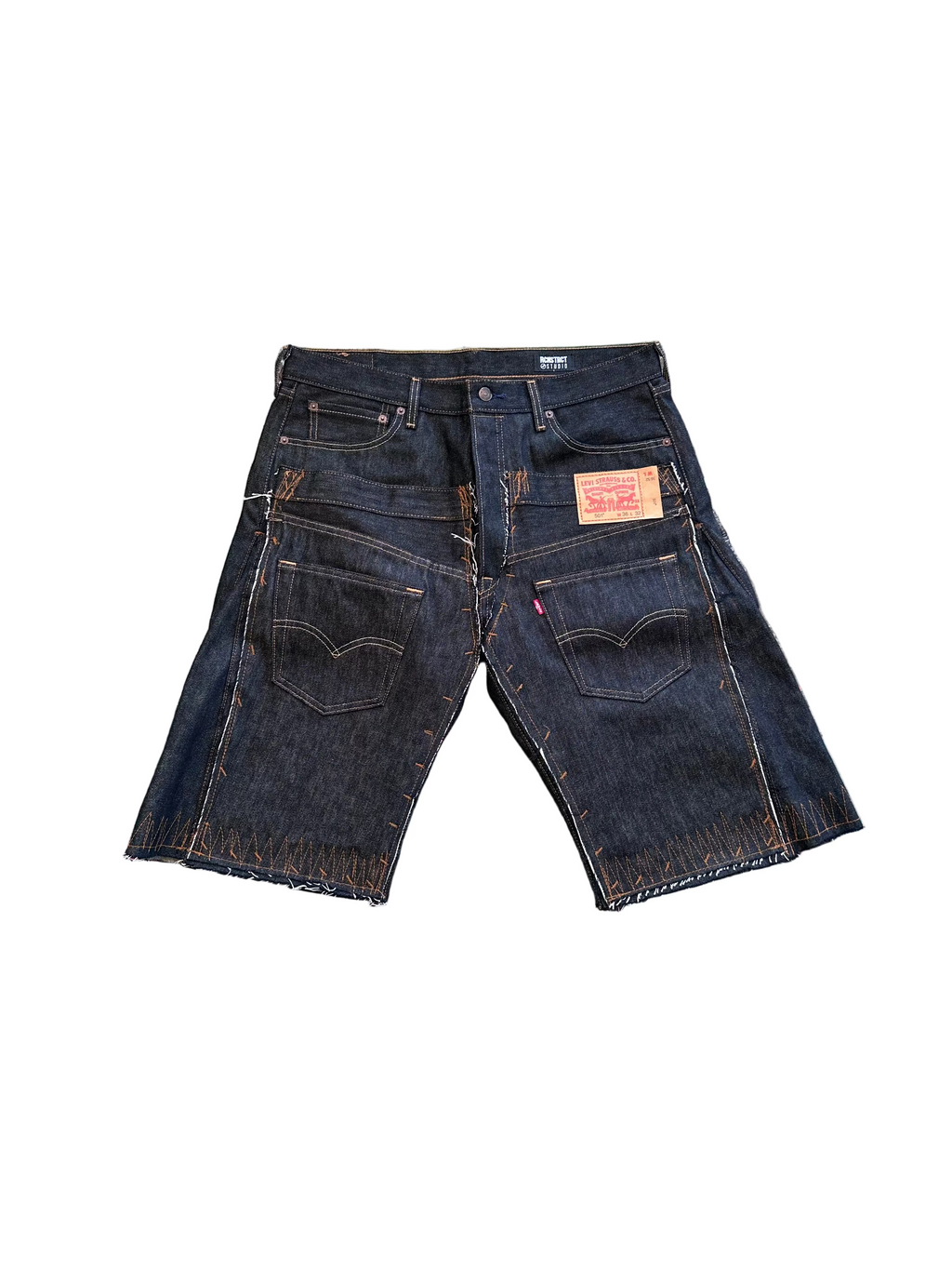 Raw Denim Multi Pocket Short- Black