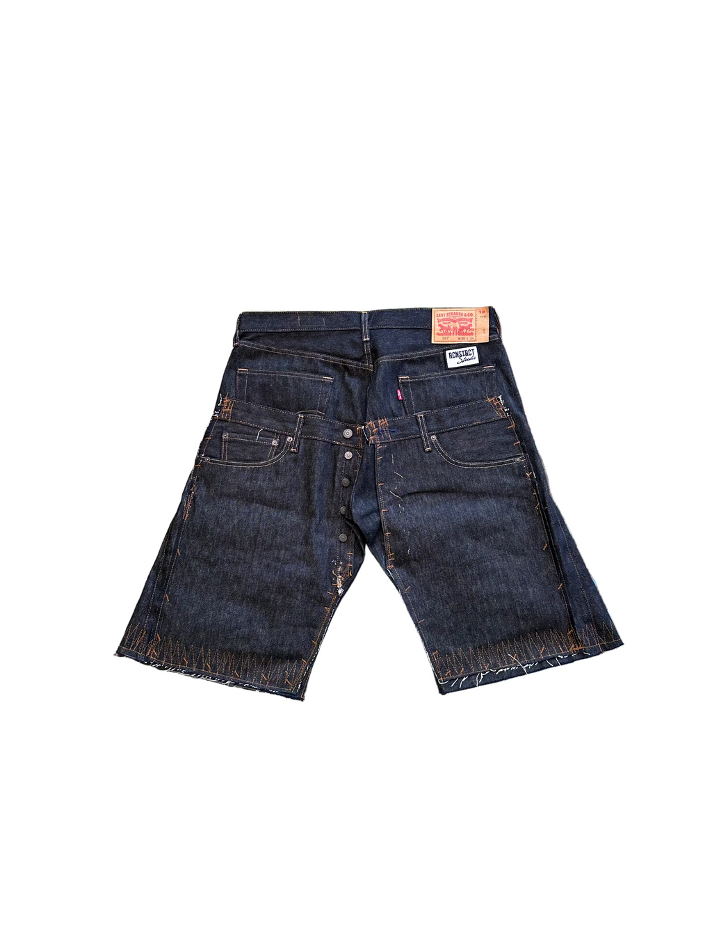 Raw Denim Multi Pocket Short- Black