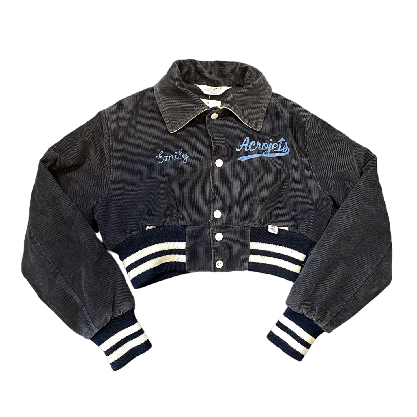 Vintage Cropped Bomber Jacket