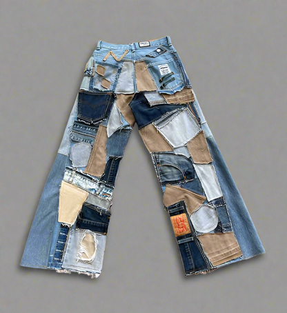 Wide Flare "Denim Detail" Pant / *Random Selection