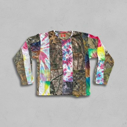 Camo+Tie-Dye Mix Panel Long Sleeve /*Random Selection