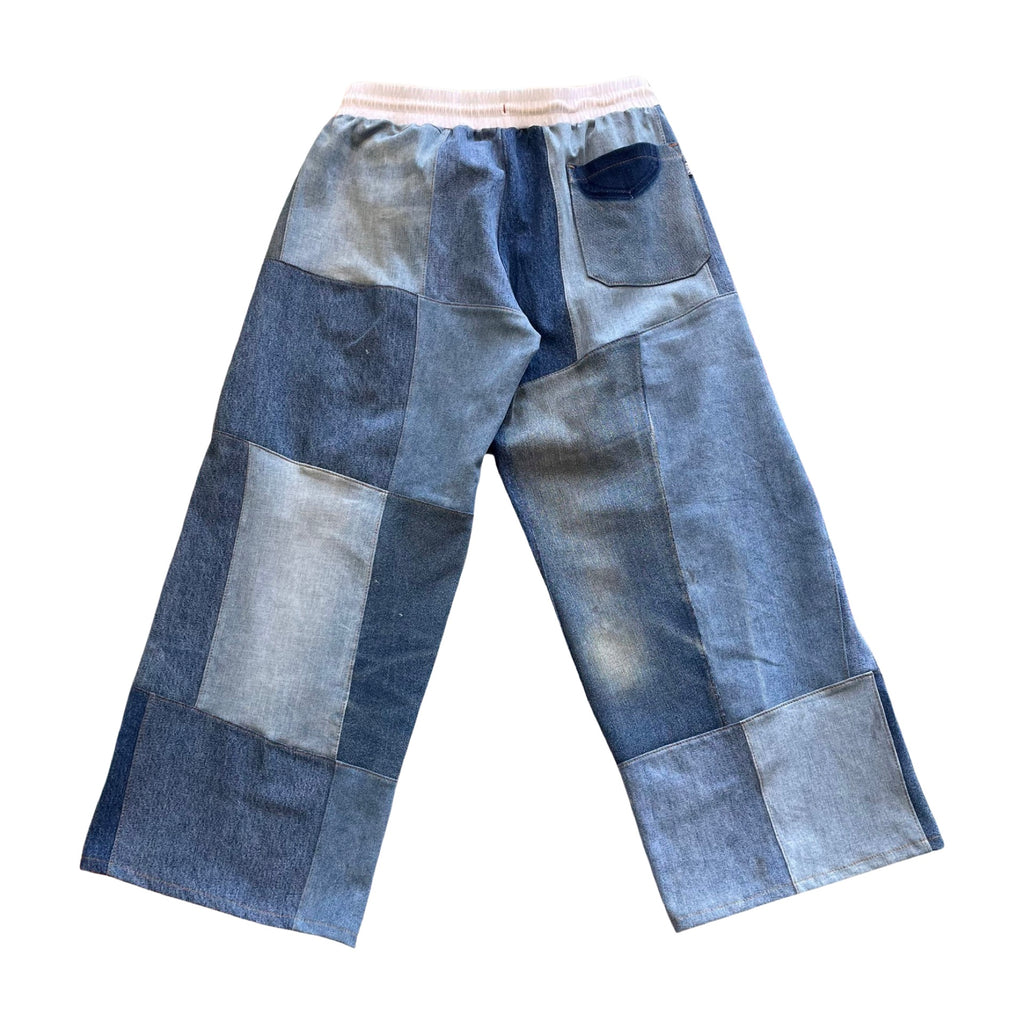 Super Wide Multi Tonal Denim Pant