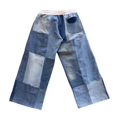 Super Wide Multi Tonal Denim Pant