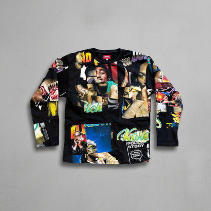 Black Mix Panel Long Sleeve/*Random Selection