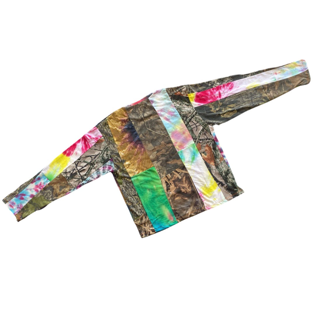 Camo+Tie-Dye Mix Panel Long Sleeve /*Random Selection
