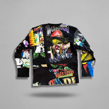 Black Mix Panel Long Sleeve/*Random Selection