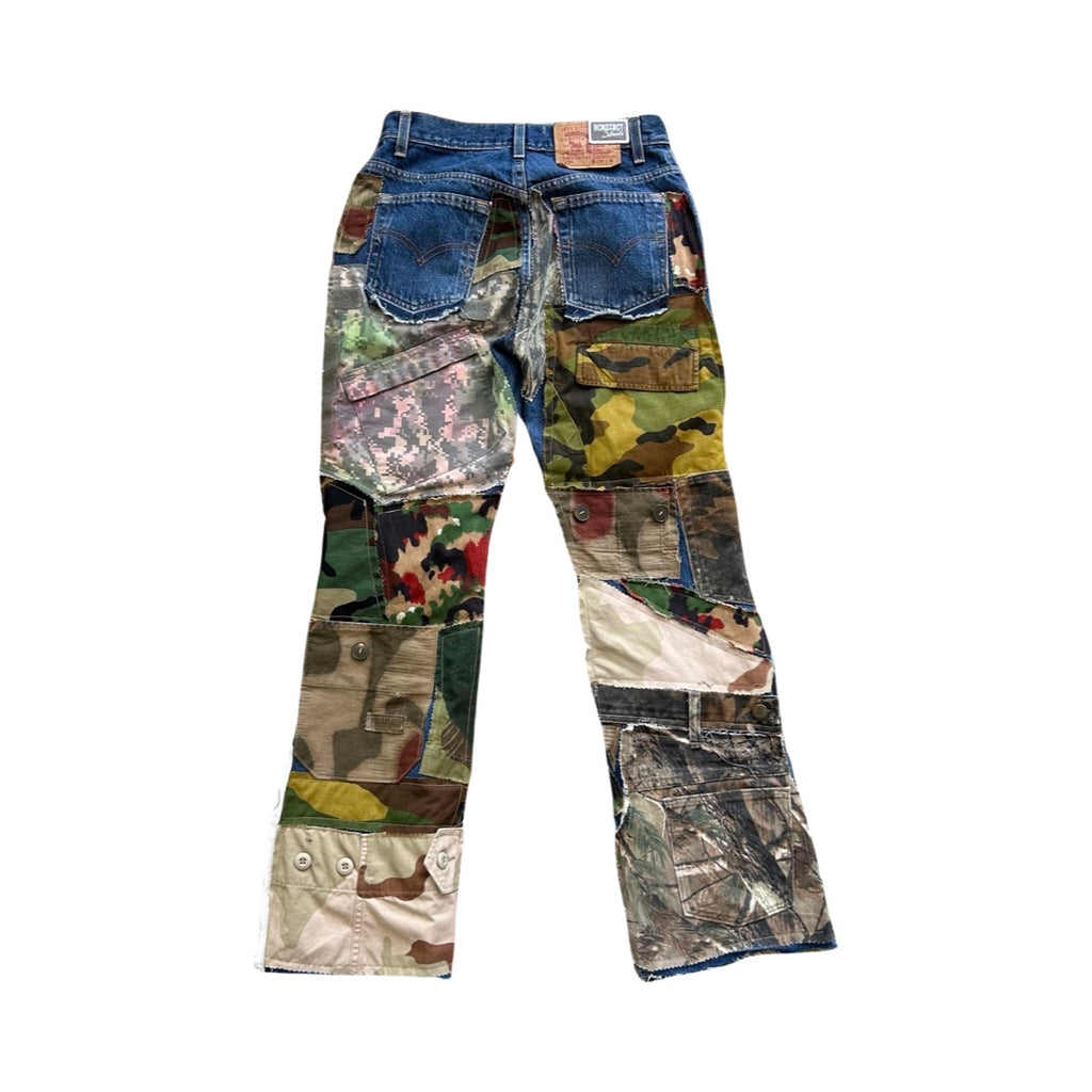 Camo Patchwork Detail Denim // *Random Selection