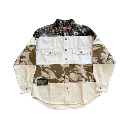 Tree Denim Slashed Button Up