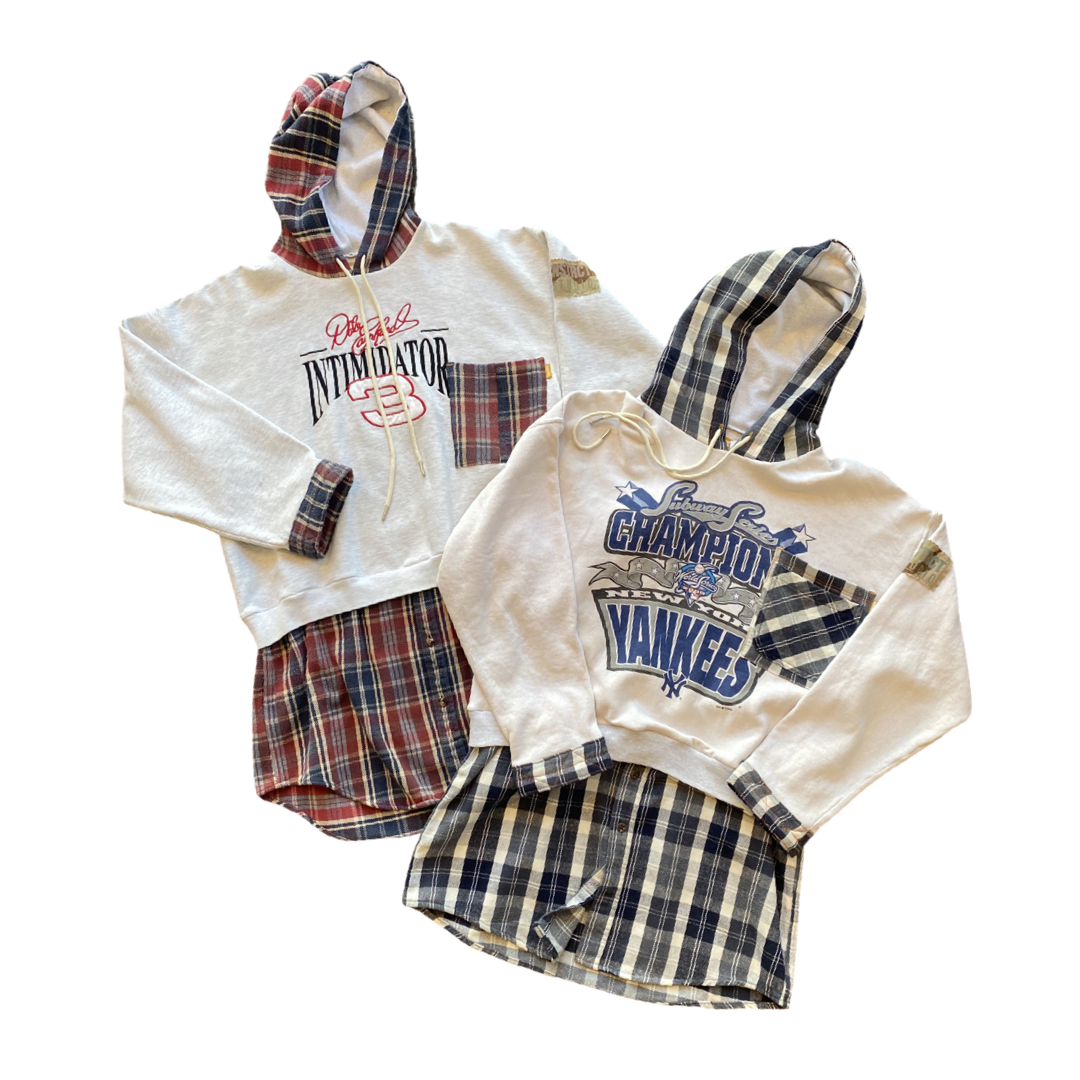 Champion flannel hoodie hot sale