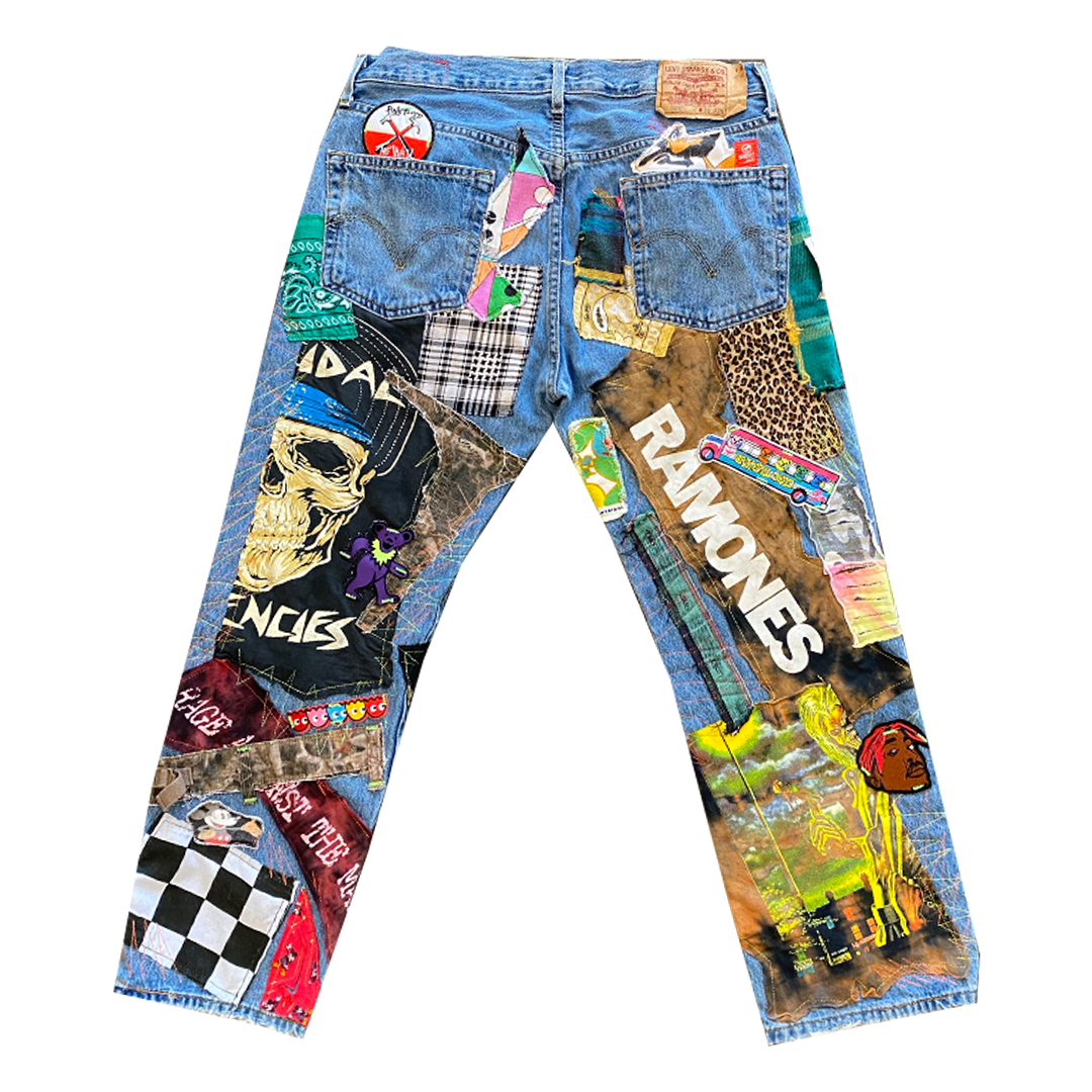 Random Selection PatchWork Pantalones