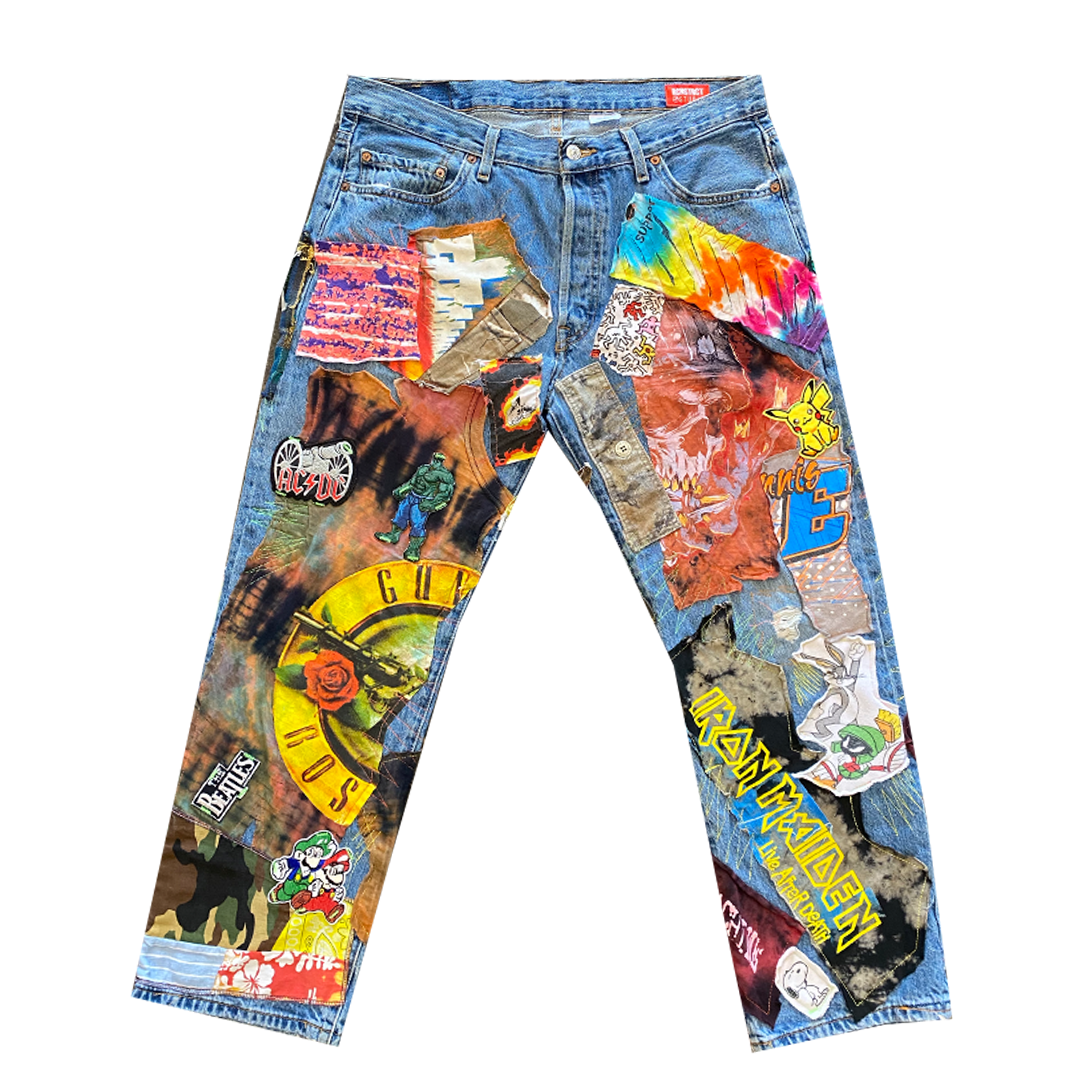 Random Selection PatchWork Pantalones