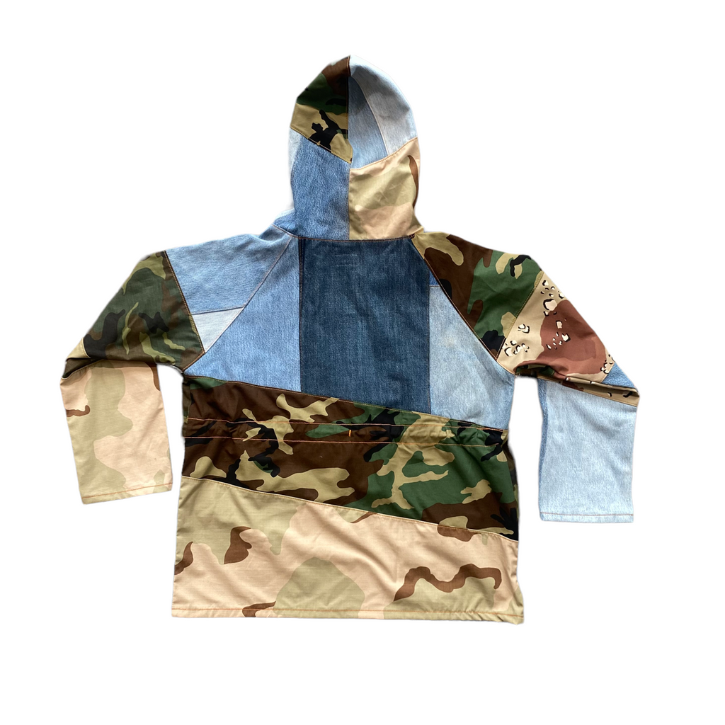 Multi Tonal Camo+Denim Pull Over/*Random Selection