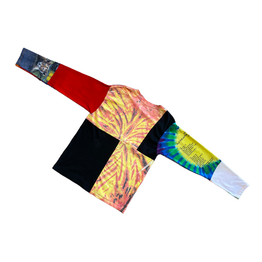 Tie Dye Pizza Three by Two Long Sleeve