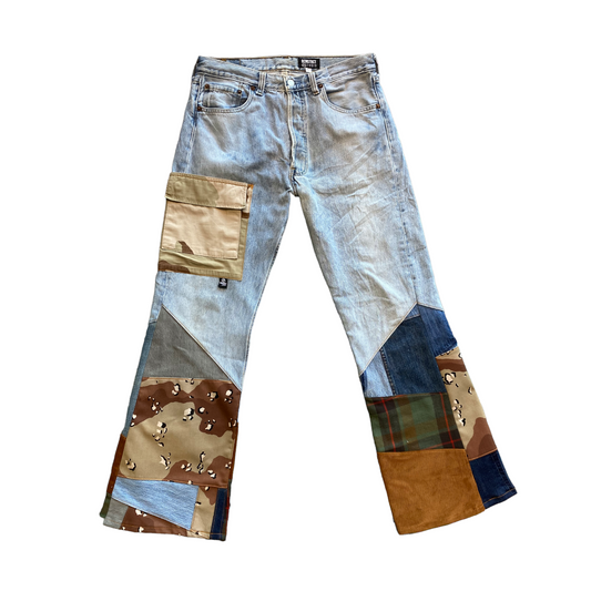 Mixed Cargo Flare Jeans / Random Selection