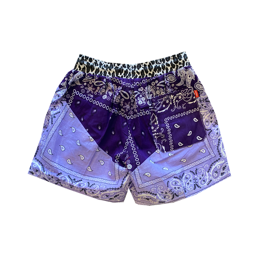 Paisley Shorts Purple